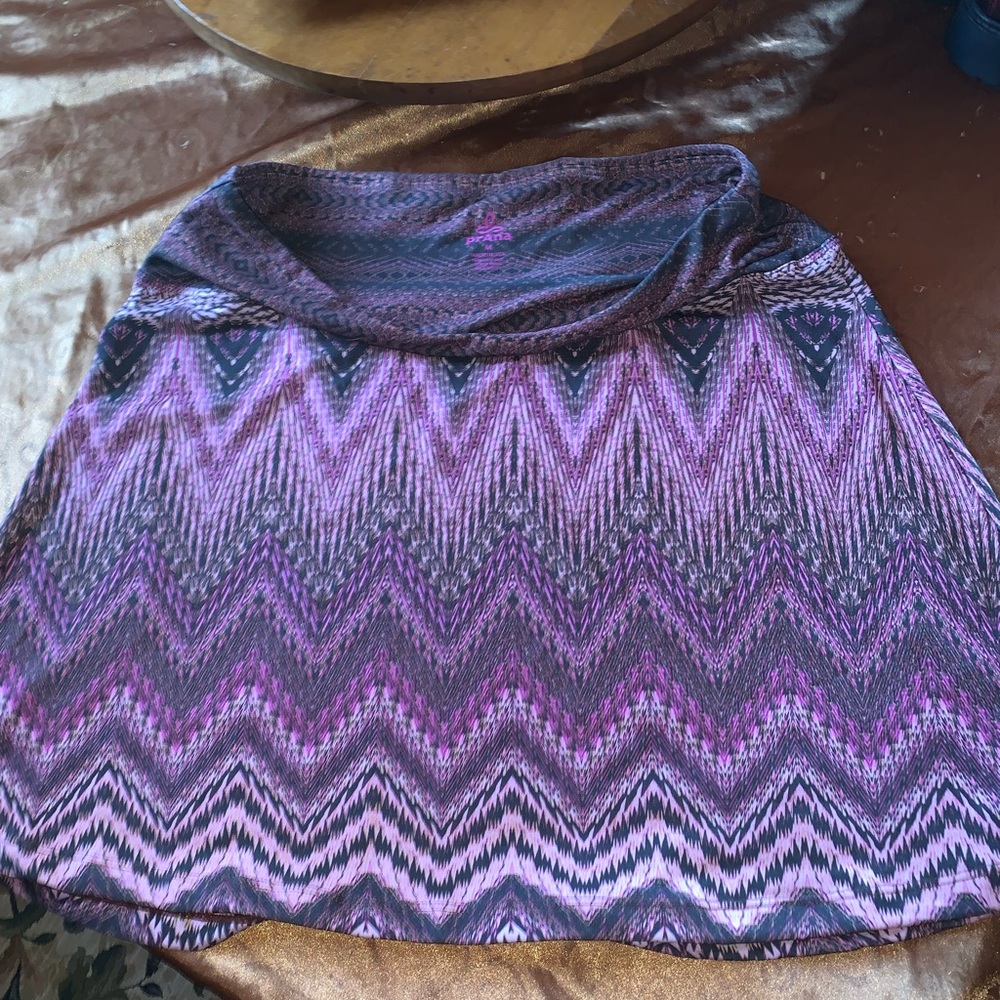 Prana Purple and Black Mini Skirt